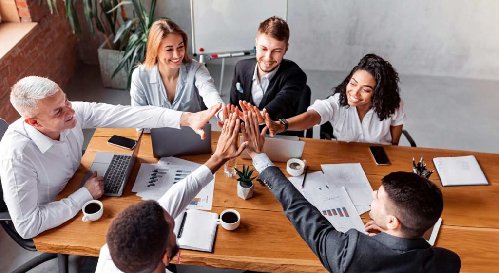 Teamwork and company collaboration