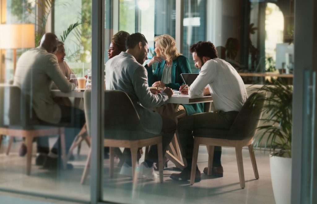 Business meeting and strategic planning session